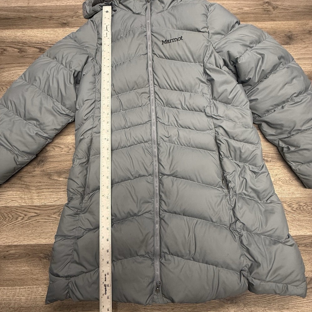 Marmot Women's Montreal Down Puffer Jacket Grey Size XL DEFECTS - Picture 16 of 16